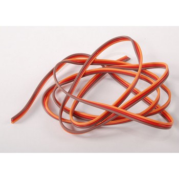 Кабел плосък за серво (червено/оранж./черно)  26AWG - 0,13мм2
